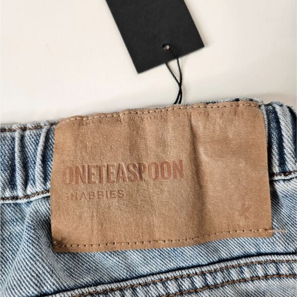 One Teaspoon Shabbies Drawstring Boyfriend Sweatpants Jeans 26 Distressed Blue - Picture 9 of 9